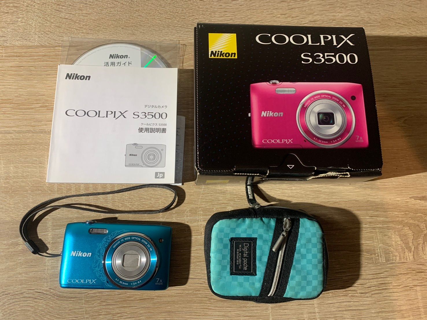 7049 Nikon COOLPIX S3500 ブルー デジカメ 美品 - メルカリ