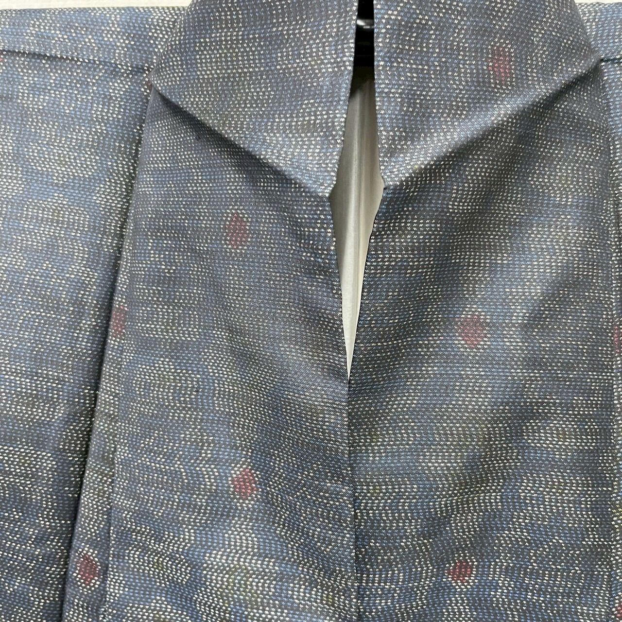 本場大島紬 横双 上品な絣の織出し 藍泥 正絹 MK-2065 - メルカリ