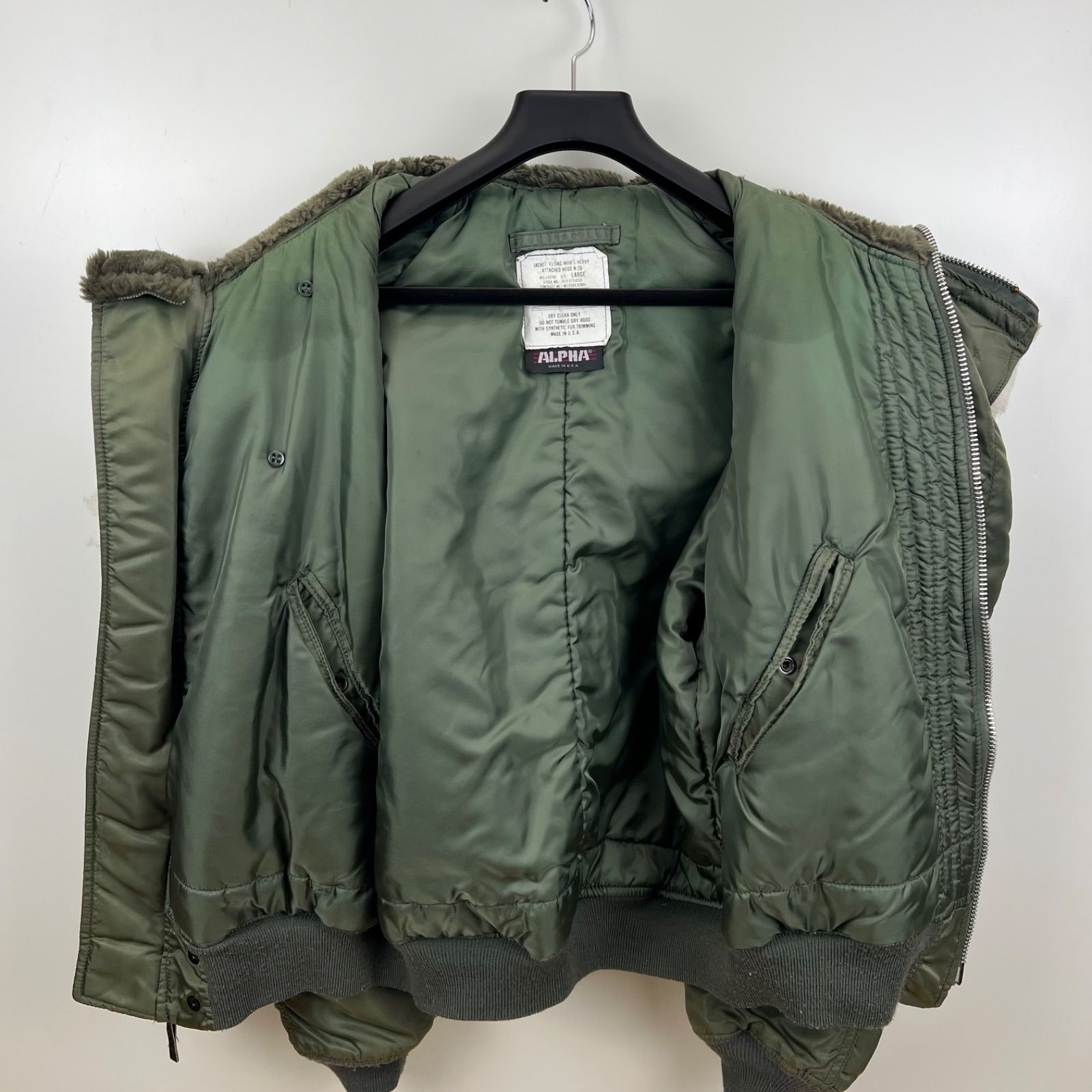 ALPHA INDUSTRIES 80s USA N-2B flight jacket L 6278F アルファ