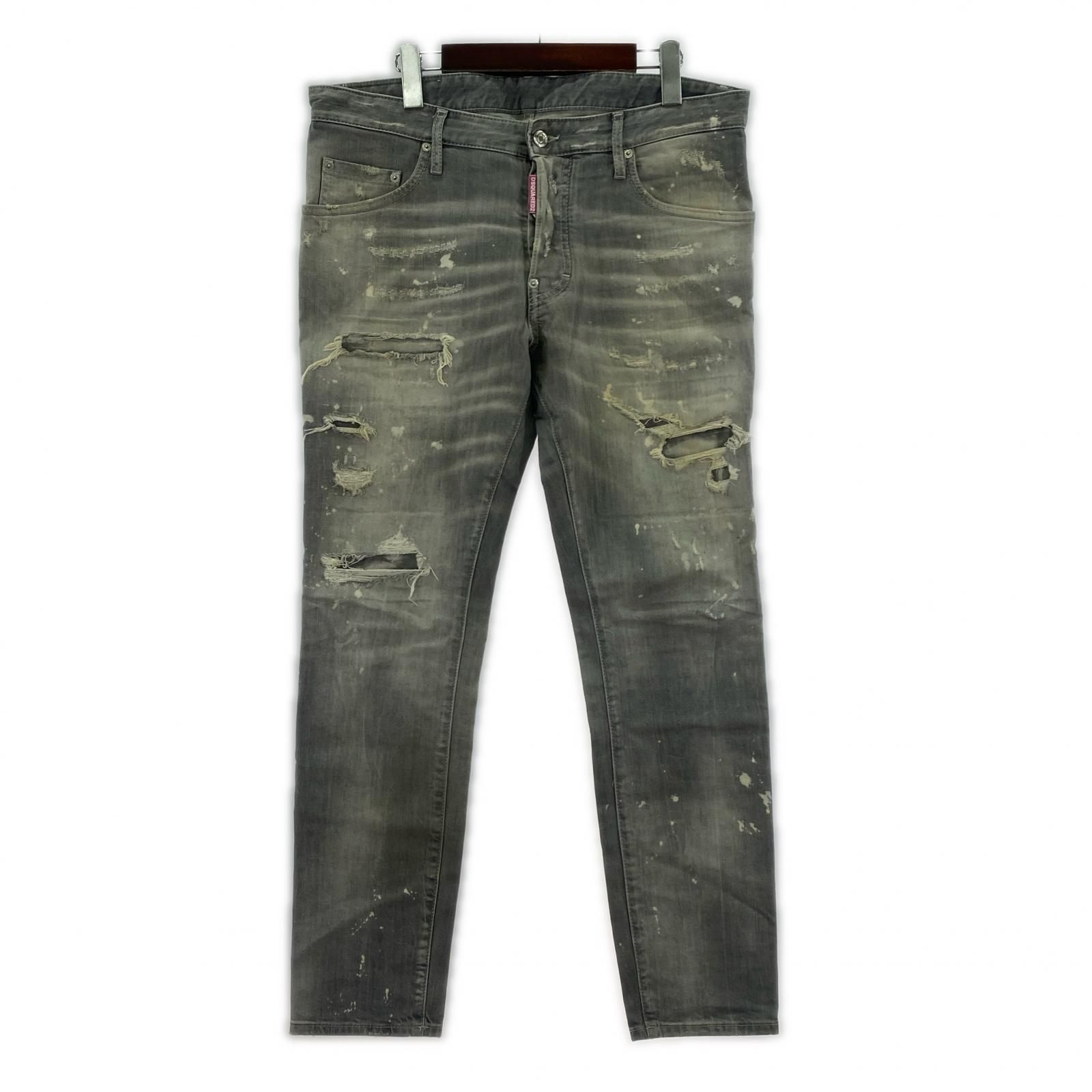 DSQUARED2 ダメージ加工デニム 50 DSQUARED2 ディースクエアード デニム 50 インディゴ ダメージ加工