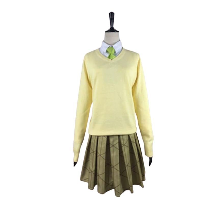 鬼滅学園 キメツ学園 胡蝶忍 こちょう しのぶ 制服 Vネクニット コスプレ衣装 cosplay コスチューム イベント仮装 L 女