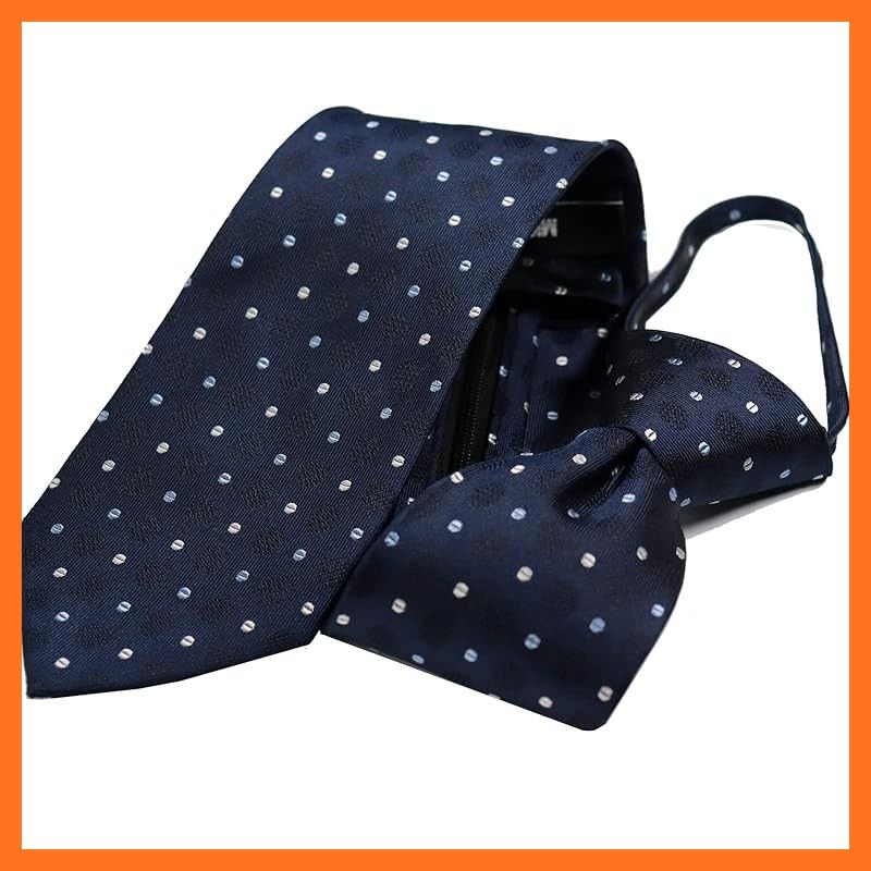 【新品】 [ミチコロンドン] フレッシャーズ ワンタッチ ネクタイ ブランド KOSHINO 小紋柄 プレゼント ギフト おしゃれ シルク ジッパータイ ファスナータイ 結ばない 簡単装着 ネクタイ MKZP-8-A