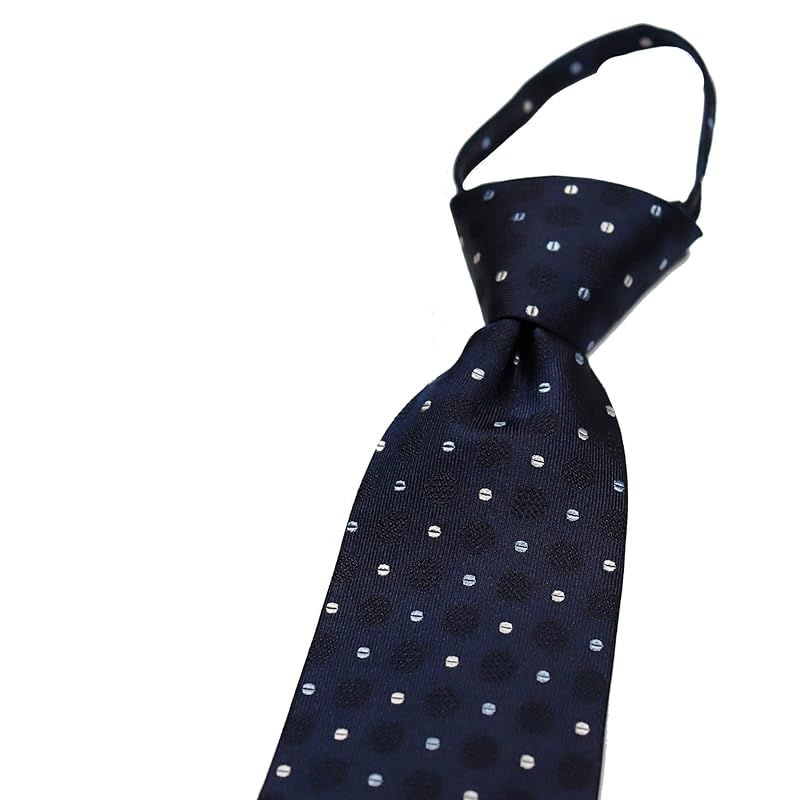 【新品】 [ミチコロンドン] フレッシャーズ ワンタッチ ネクタイ ブランド KOSHINO 小紋柄 プレゼント ギフト おしゃれ シルク ジッパータイ ファスナータイ 結ばない 簡単装着 ネクタイ MKZP-8-A