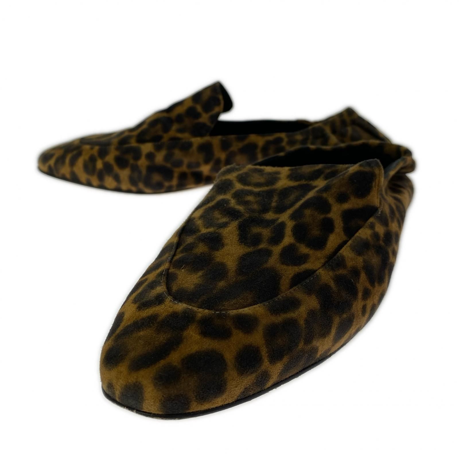 BRENTA ブレンタ ヒョウ柄 ローファーライク フラットパンプス size37 