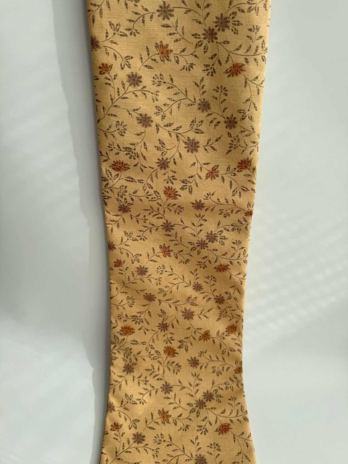 半幅帯 リバティ風模様の紬