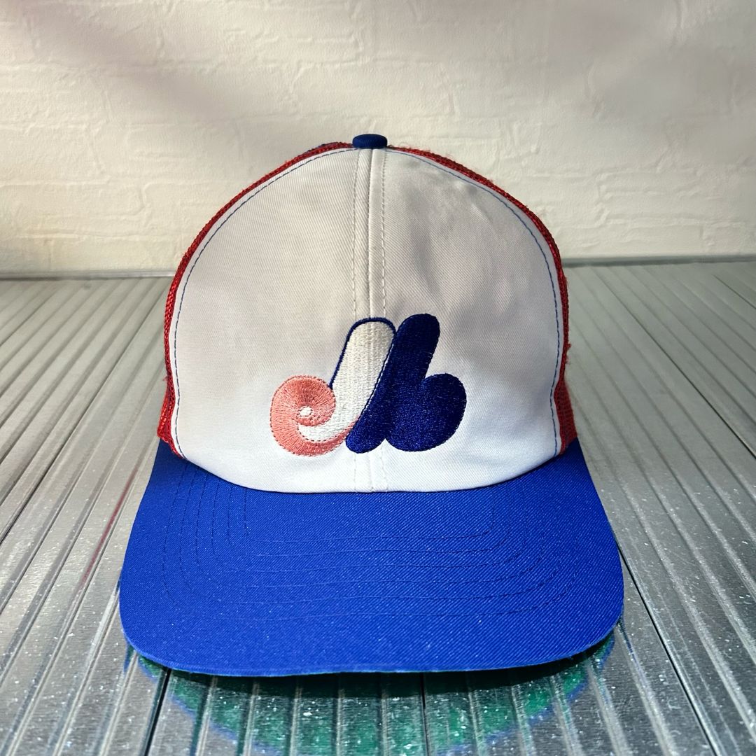 80s 90s MAJOR LEAGUE BASEBALL CAP メッシュキャップ Montreal Expos