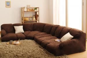 フロアソファ フロアコーナーソファ ロータイプ 左コーナーセット 1 P 2 コーナー