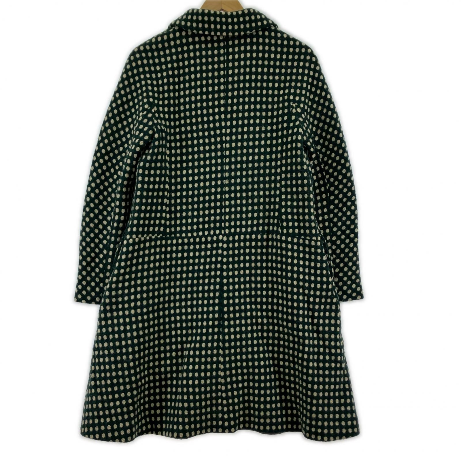 Jocomomola ホコモモラ ウール混 ドットコート size40/グリーン