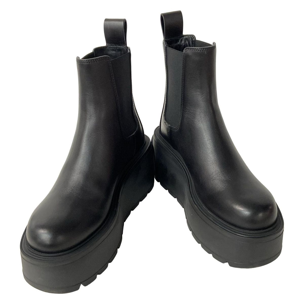 バレンチノガラバーニ ショートブーツ 35 レディース - 黒 サイドゴア レザー