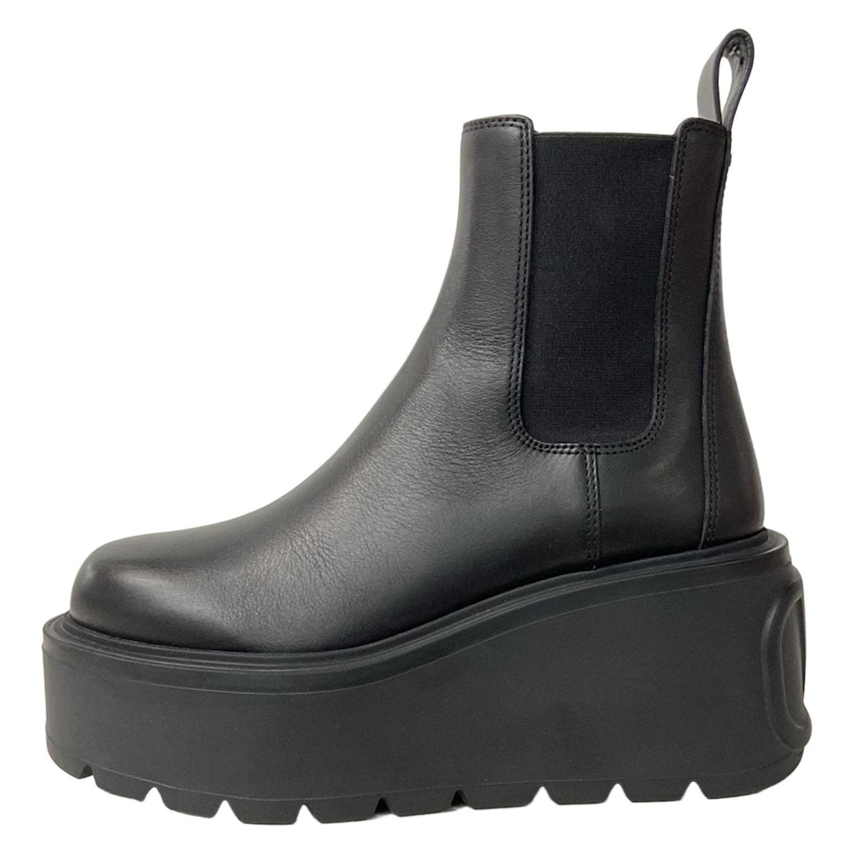 バレンチノガラバーニ ショートブーツ 35 レディース - 黒 サイドゴア レザー