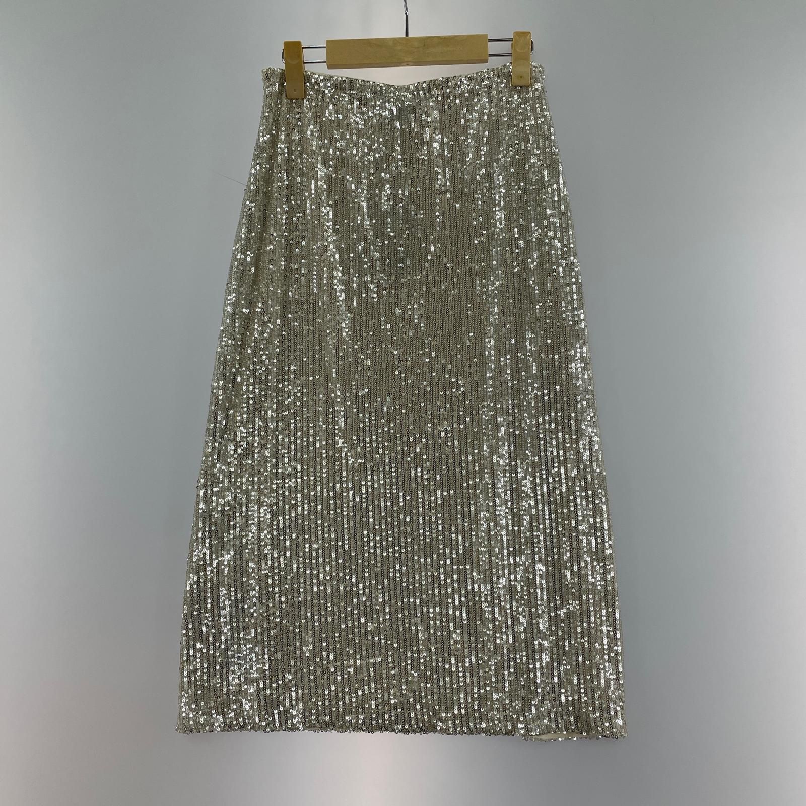 BAUM UND PFERDGARTEN バウムウンドヘルガーデン スパンコールスカート sizeXS ホワイト