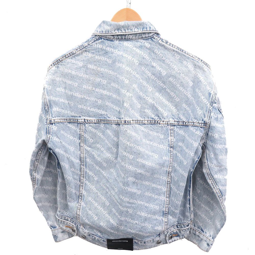 ALEXANDER WANG アレキサンダーワン　ロゴ　デニムジャケット 未使用 アレキサンダーワン Falling Back ロゴプリント サイズXS