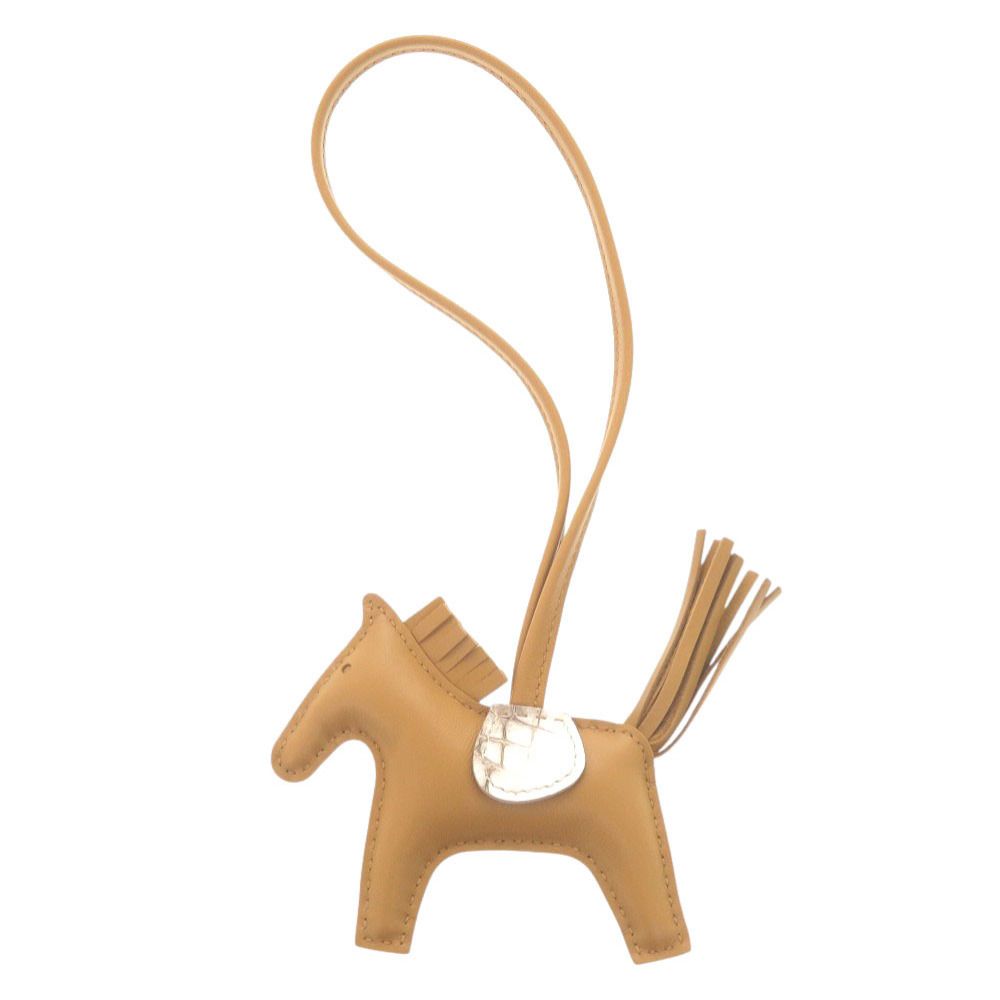 エルメス ロデオPM タッチ ヒマラヤ セサミ アニョーミロ ニロティカスマット W刻印 製 バッグチャーム キーホルダー 1904 HERMES