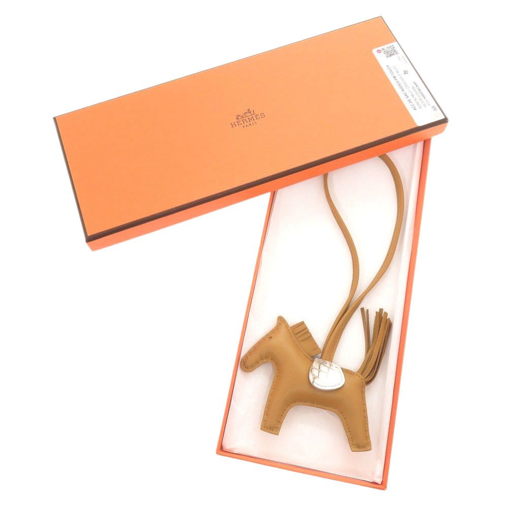 エルメス ロデオPM タッチ ヒマラヤ セサミ アニョーミロ ニロティカスマット W刻印 製 バッグチャーム キーホルダー 1904 HERMES