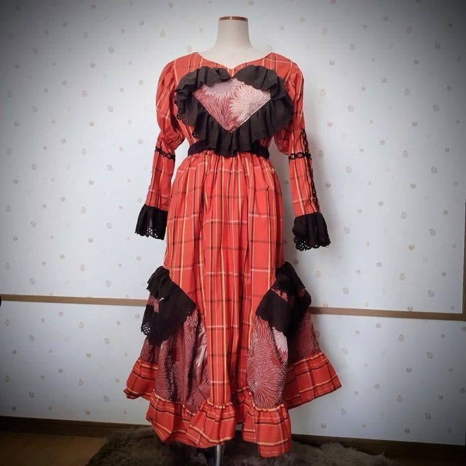 着物リメイク check in hart ワンピース