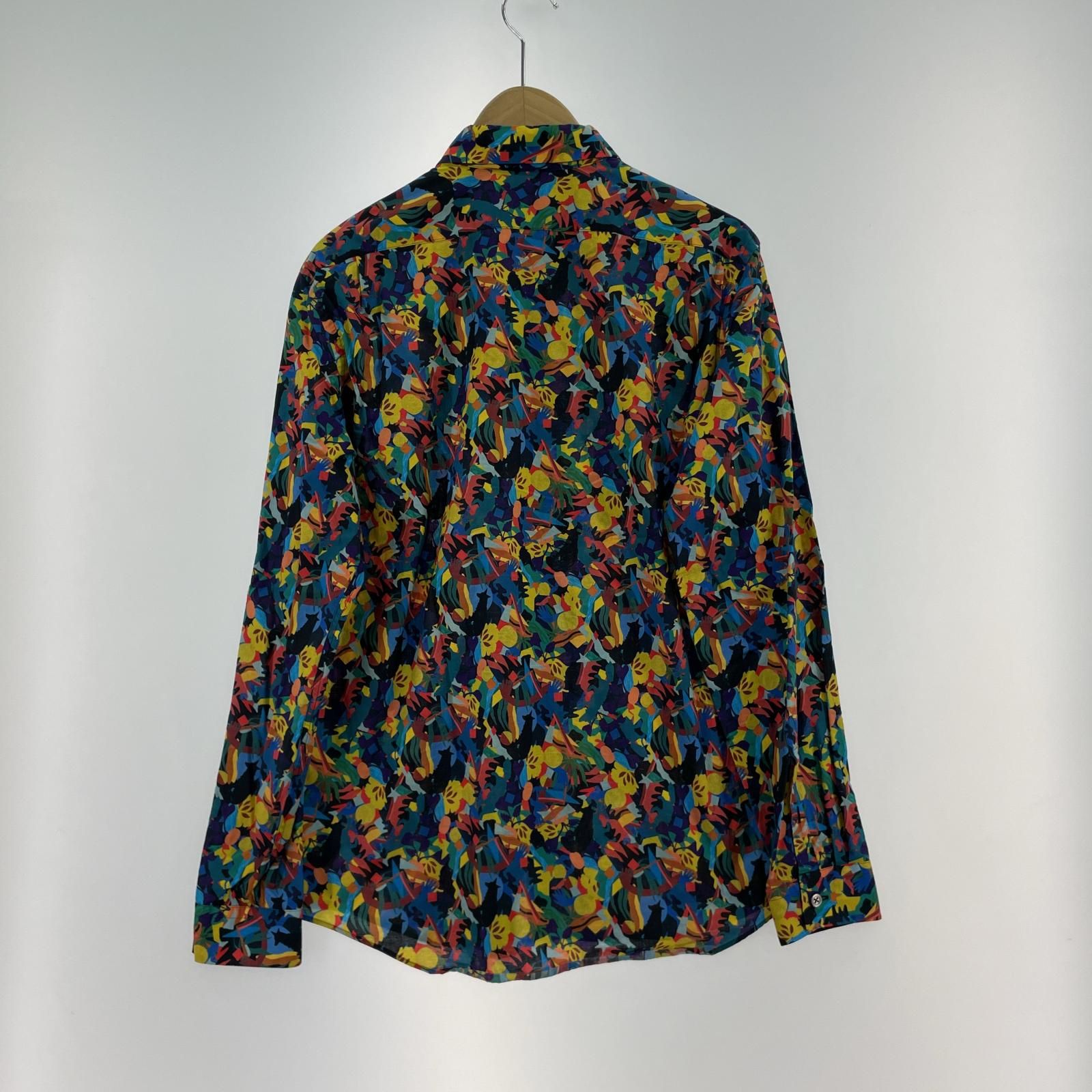 新品✨ ポールスミス Paul Smith 長袖 シャツ 総柄　L Paul Smith ポールスミス 総柄 長袖 シャツ 光沢感デザイン L Catch