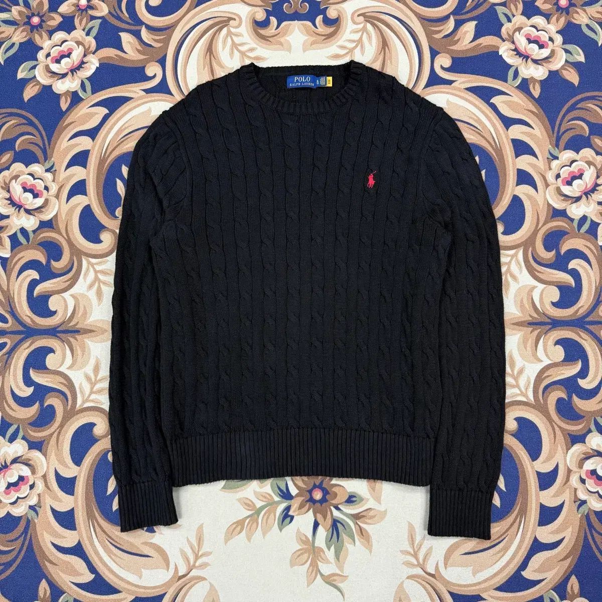 XL ポロ ラルフローレン ケーブル ケーブル編みニット ブラック