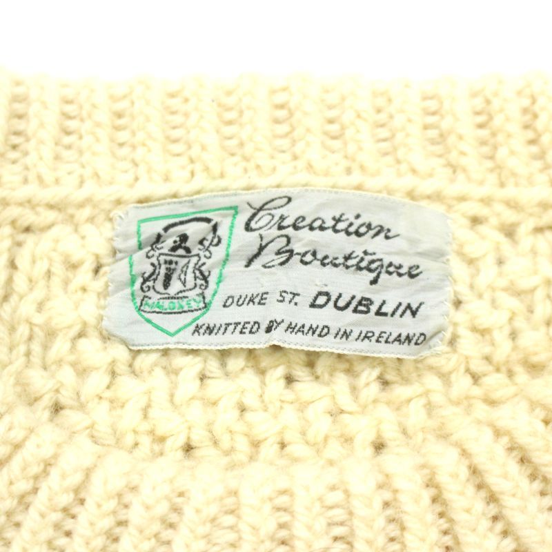 60 s Greation Boutique フィッシャーマン ウール ニットセーター メンズ Mサイズ相当