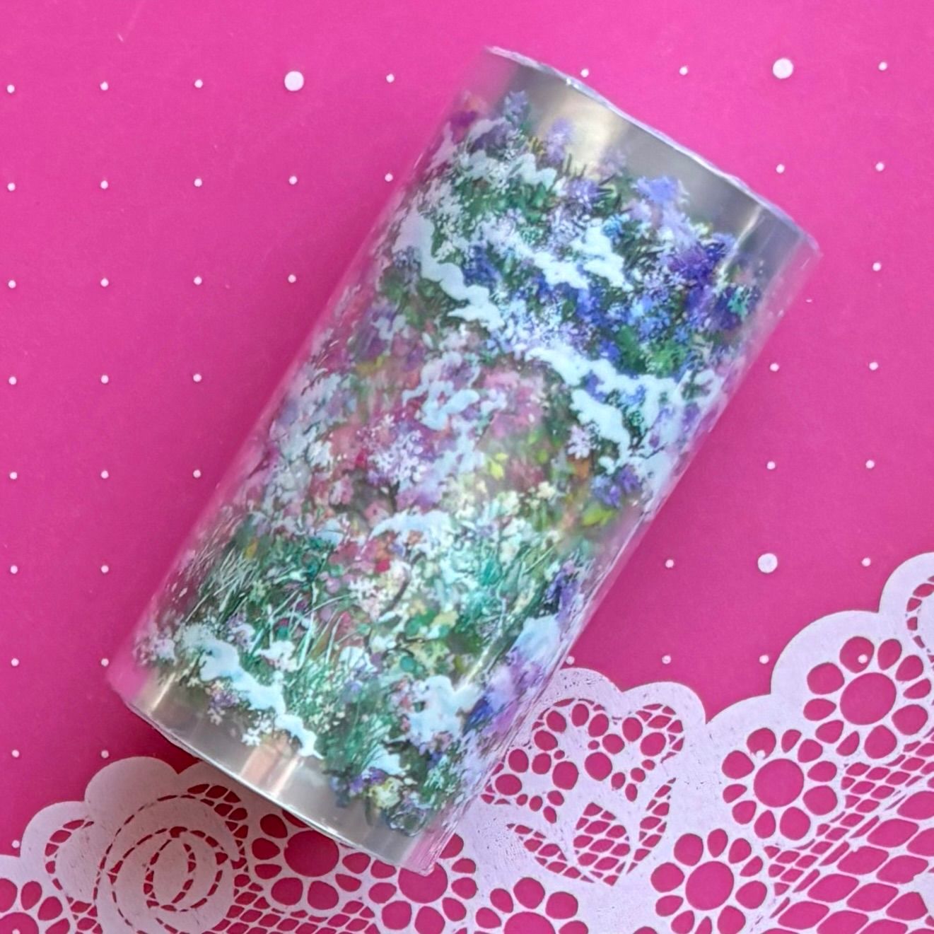PET 繁花·春冬 7 cm×5 m 140 cm loop 海外マスキングテープ 海外マステ 冬 雪景色