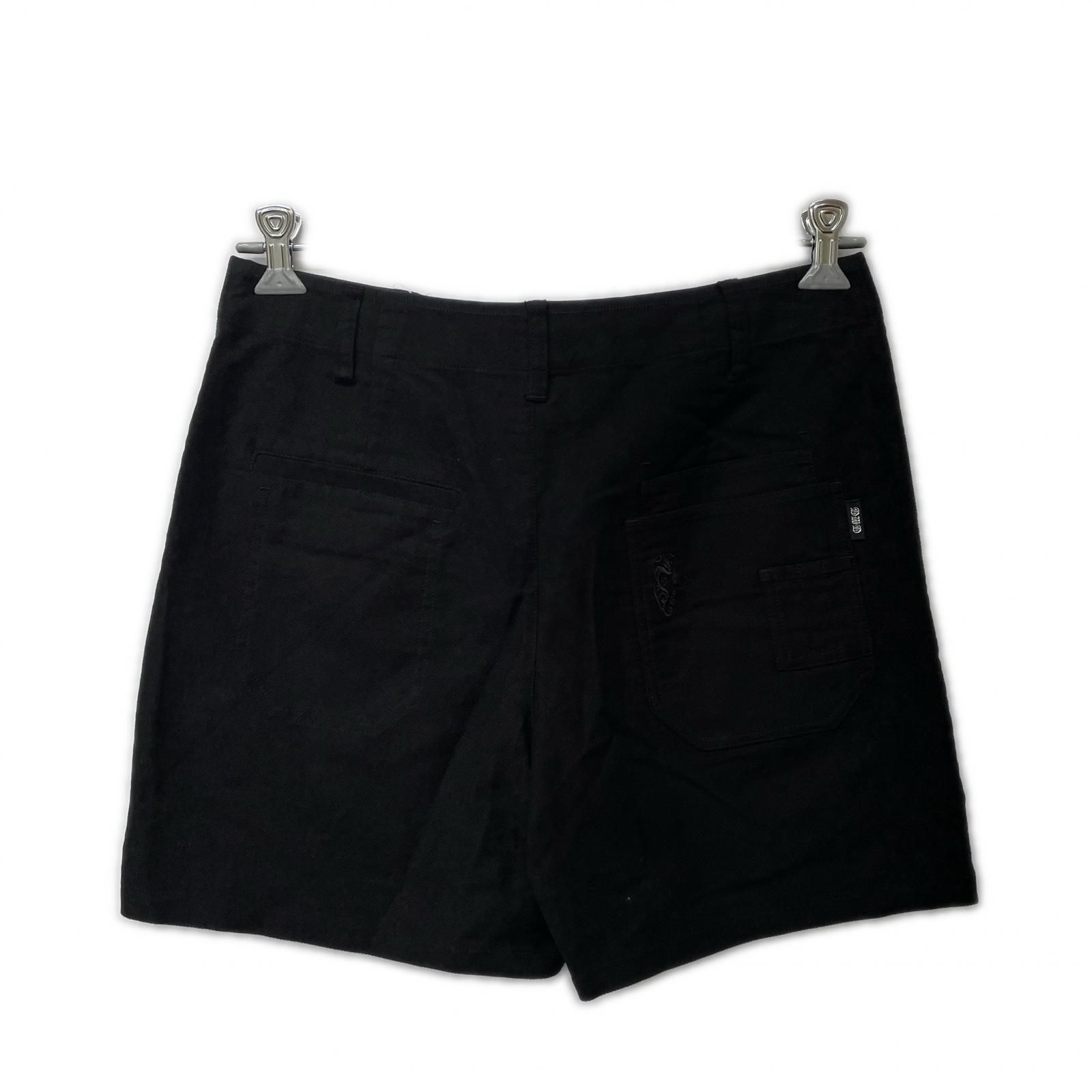 レディース ダンスウィズドラゴン DANCE WITH DRAGON スカート風ショートパンツ 4 LL 黒 スカル