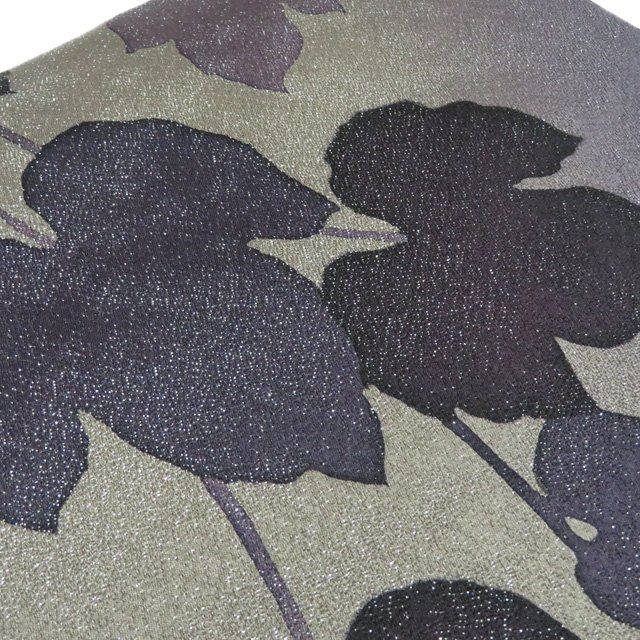 作り帯 付け帯 つけ帯 ♥ 正絹 仕立て上がり やまと誂製 き 葡萄文 蔓 暈し 銀通し 黒紅色 黄海松茶色 きもの北條 A 1307-5