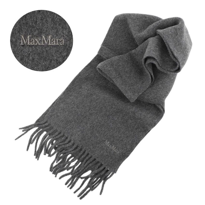 4 Max Mara マックスマーラ 006 チャコールグレー SCILLI マフラー ストール