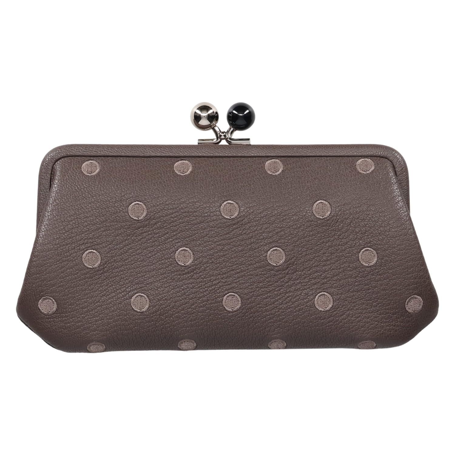 オンライン [ペルケ] アクリル玉がま口長財布 08-06-03561 レディース