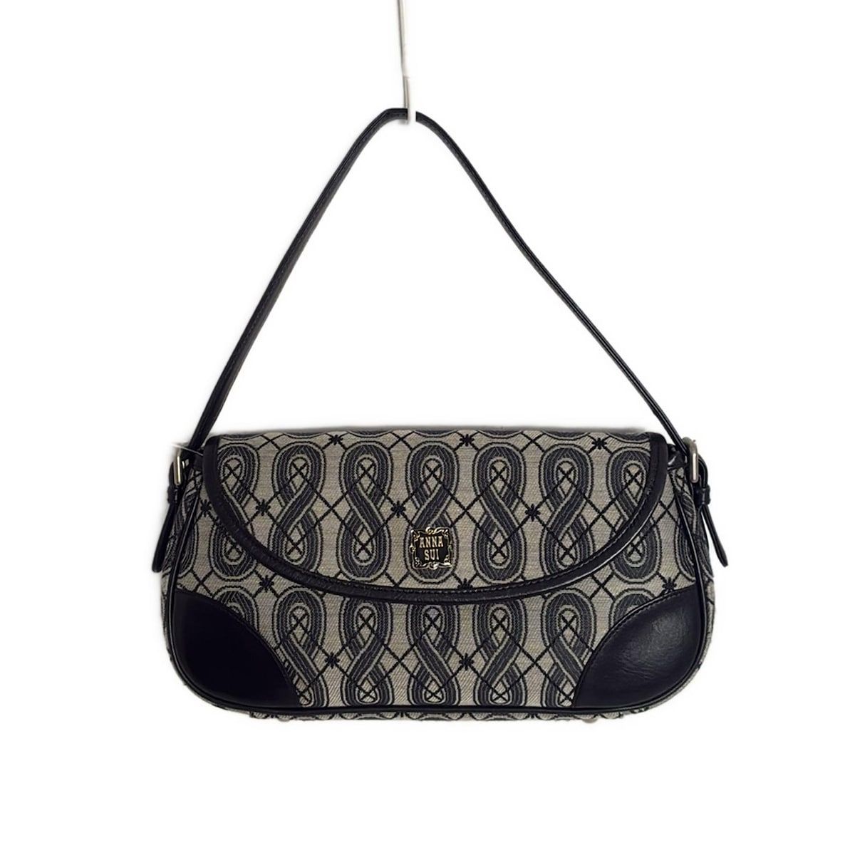 ANNA SUI(アナスイ) ハンドバッグ美品 - ライトグレー×黒×グレー レザー