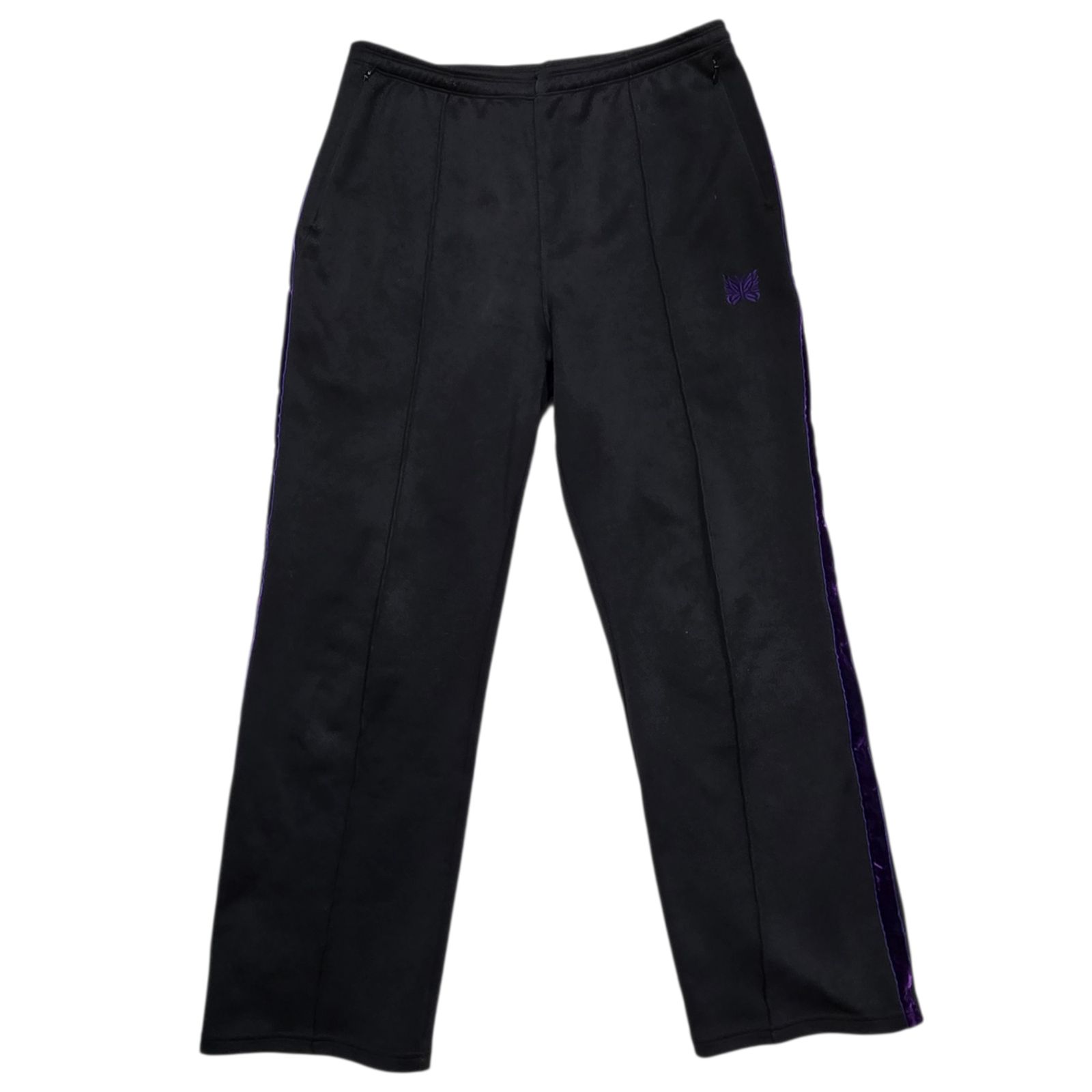◆ Needles ニードルス トラックパンツ Track Pant ベロア EJ 196 サイズS ブラック|パープル メンズ 品◆