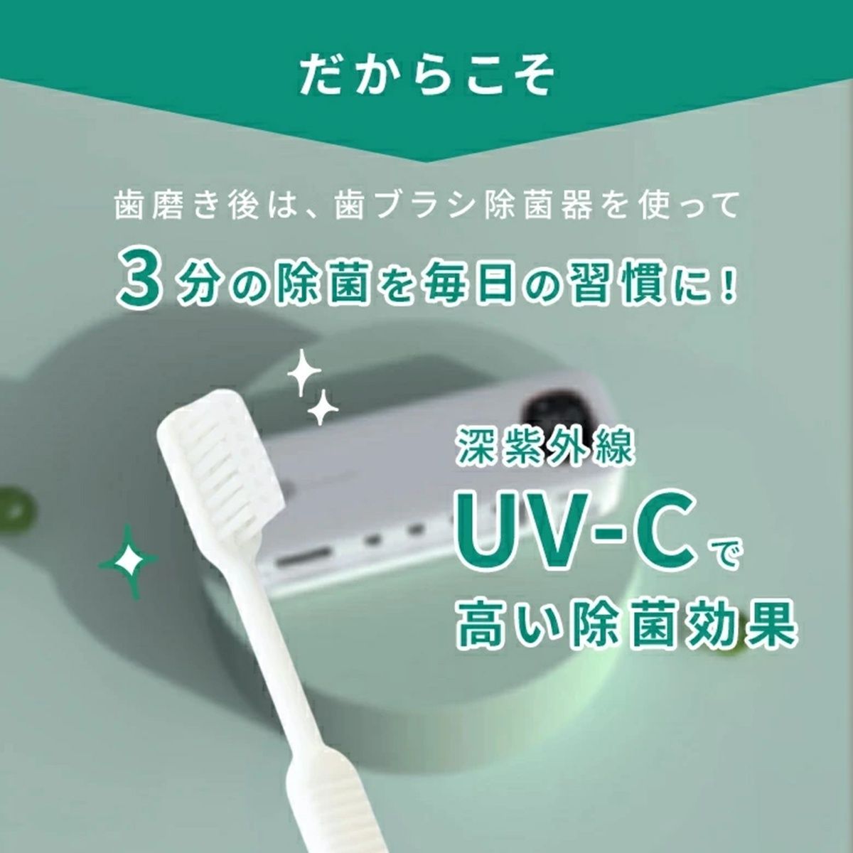 歯ブラシ除菌器 壁掛け 歯ブラシホルダー UVC除菌 乾燥 紫外線 自動