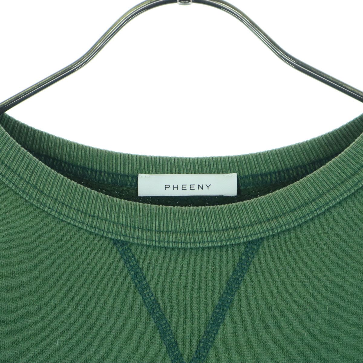 PHEENY フィーニー 裏起毛 コットン 長袖 トレーナー F グリーン レディース PHEENY フィーニー 裏起毛 コットン 長袖 トレーナー F グリーン