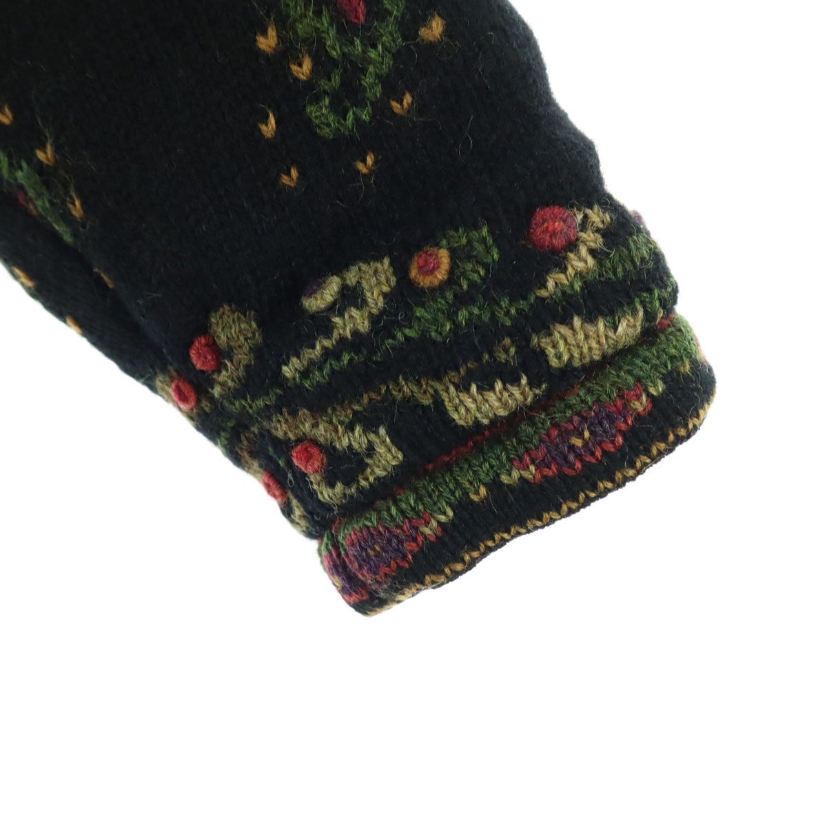 ICELANDIC DESIGN アイスランディックデザイン ウール ペイズリー柄 長袖 ノーカラー ニット カーディガン L 中綿入り レディース 小売 ICELANDIC DESIGN アイスランディックデザイン ウール ペイズリー