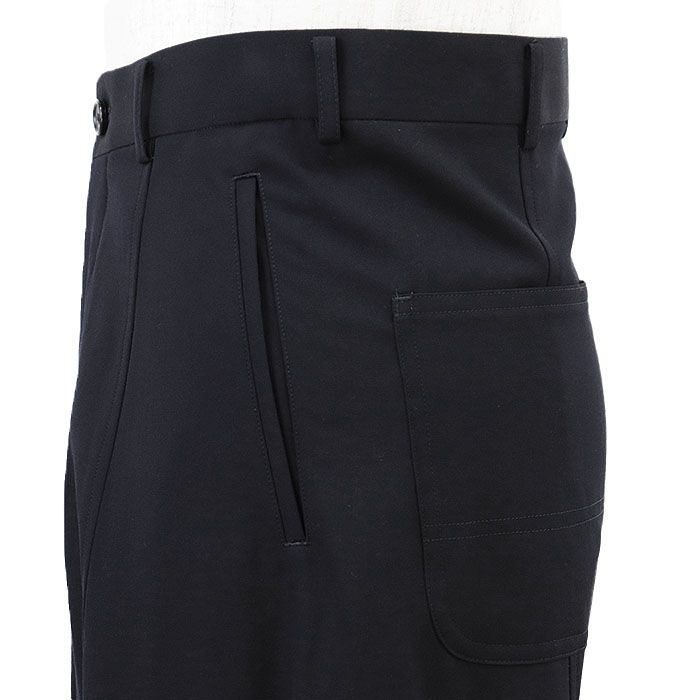 COMME des GARCONS コムデギャルソン コムコム サルエルパンツ クロップド ウール ツイル ボトムス メンズ サイズ XS ダークネイビー 日本製