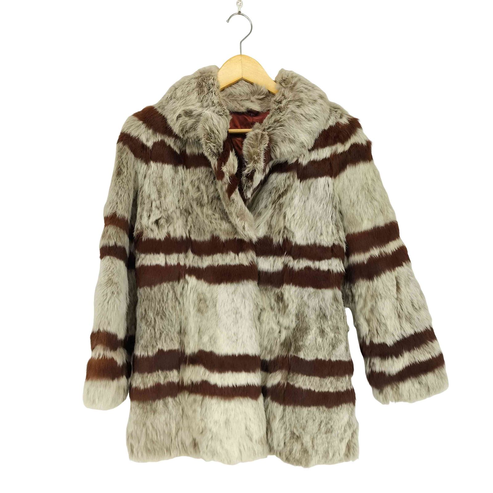 ユーズドフルギ USED古着 リアルファーラインジャケット レディース  