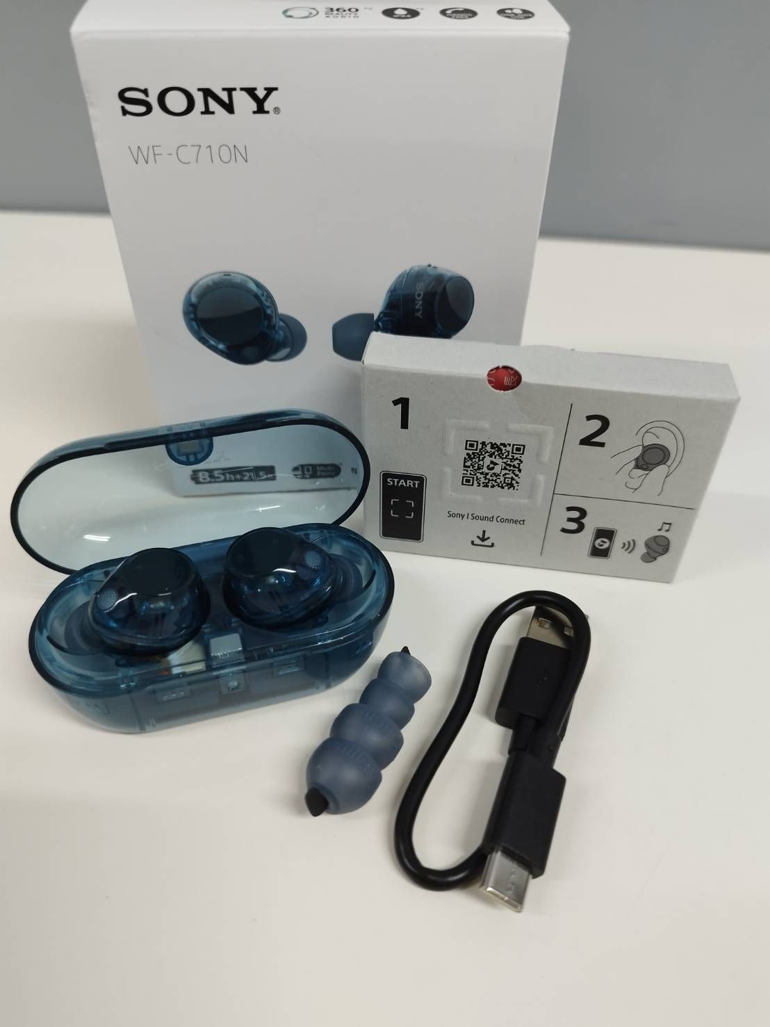 ♥に近い SONY WF-C 710 N ワイヤレスイヤホン|グラスブルー