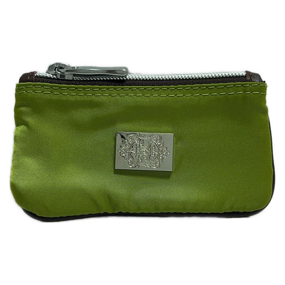 オロビアンコ コインケース イエローグリーン ダークブラウン キーケース付き 6連フック レザー