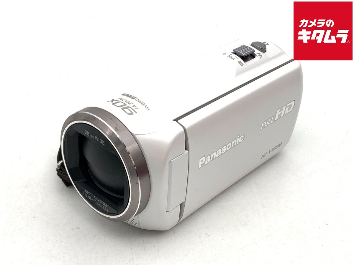 並品 パナソニック デジタルハイビジョンビデオカメラ HC-V 360 M-W ホワイト
