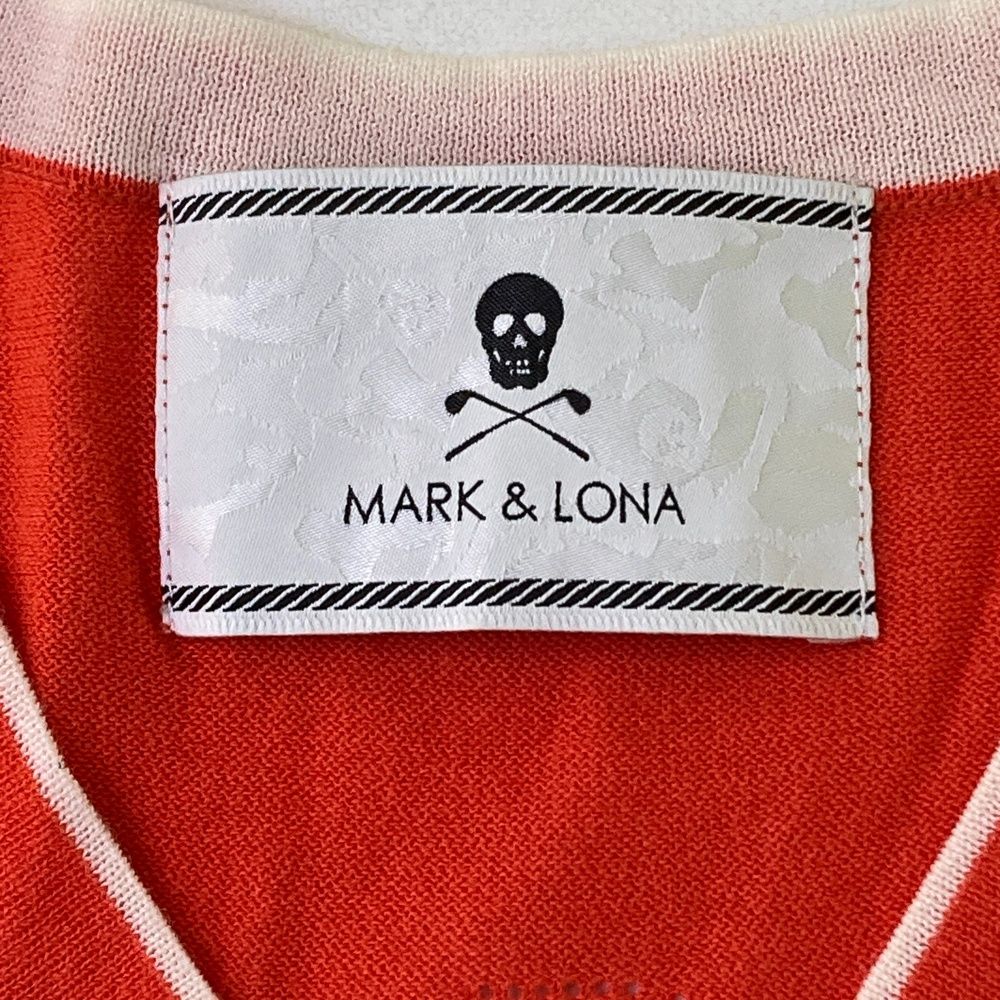 サイズ：M MARK&LONA マークアンドロナ ニットベスト オレンジ系