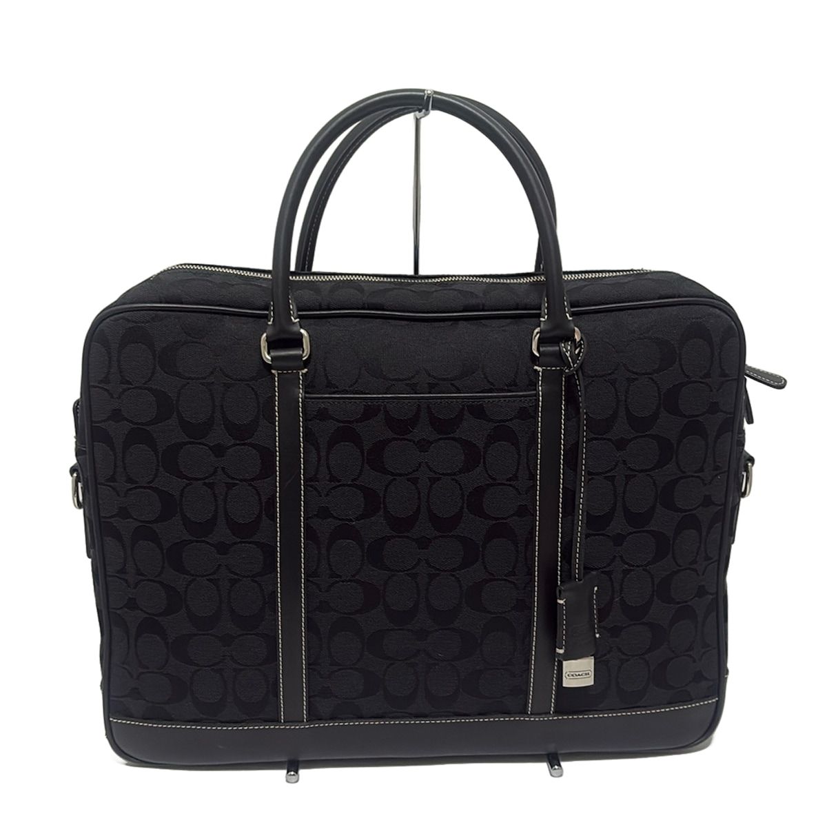 COACH コーチ ビジネスバッグ シグネチャーブリーフバッグ 5231 黒 本体ロックなし レザー