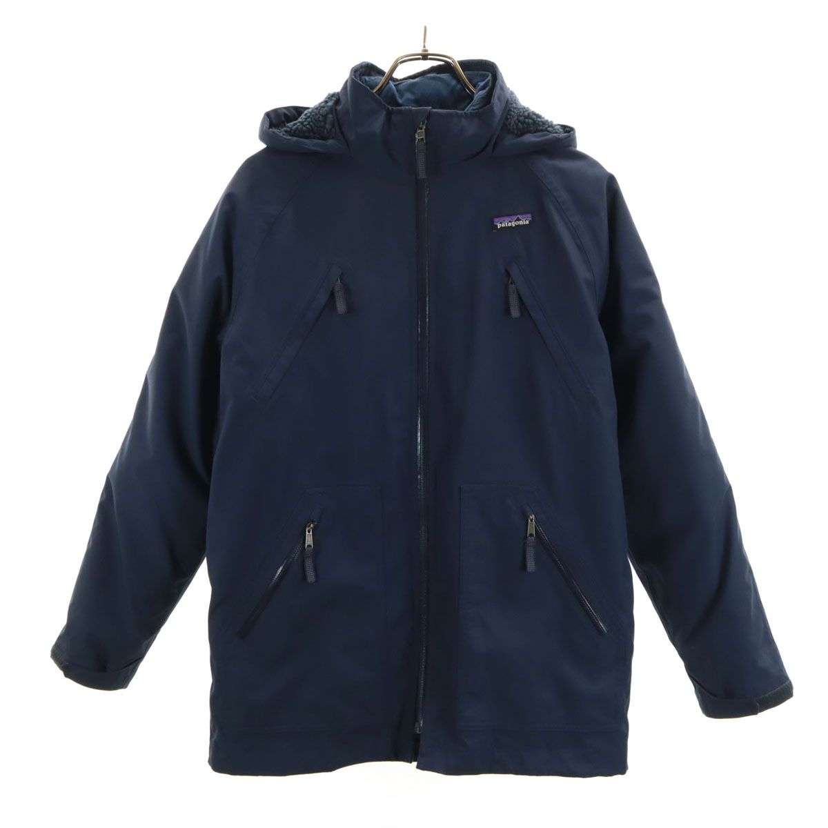 patagonia パタゴニア 3WAY ダウンジャケット XXL ネイビー 68025 ビッグサイズ キッズ 古着