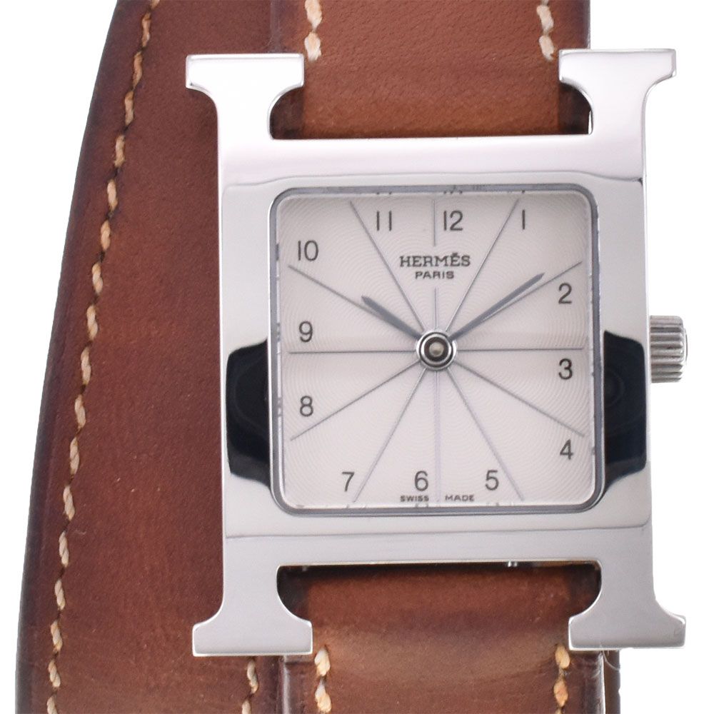 エルメス HERMES HH1.201 Hウォッチ ドゥブルトゥール クォーツ