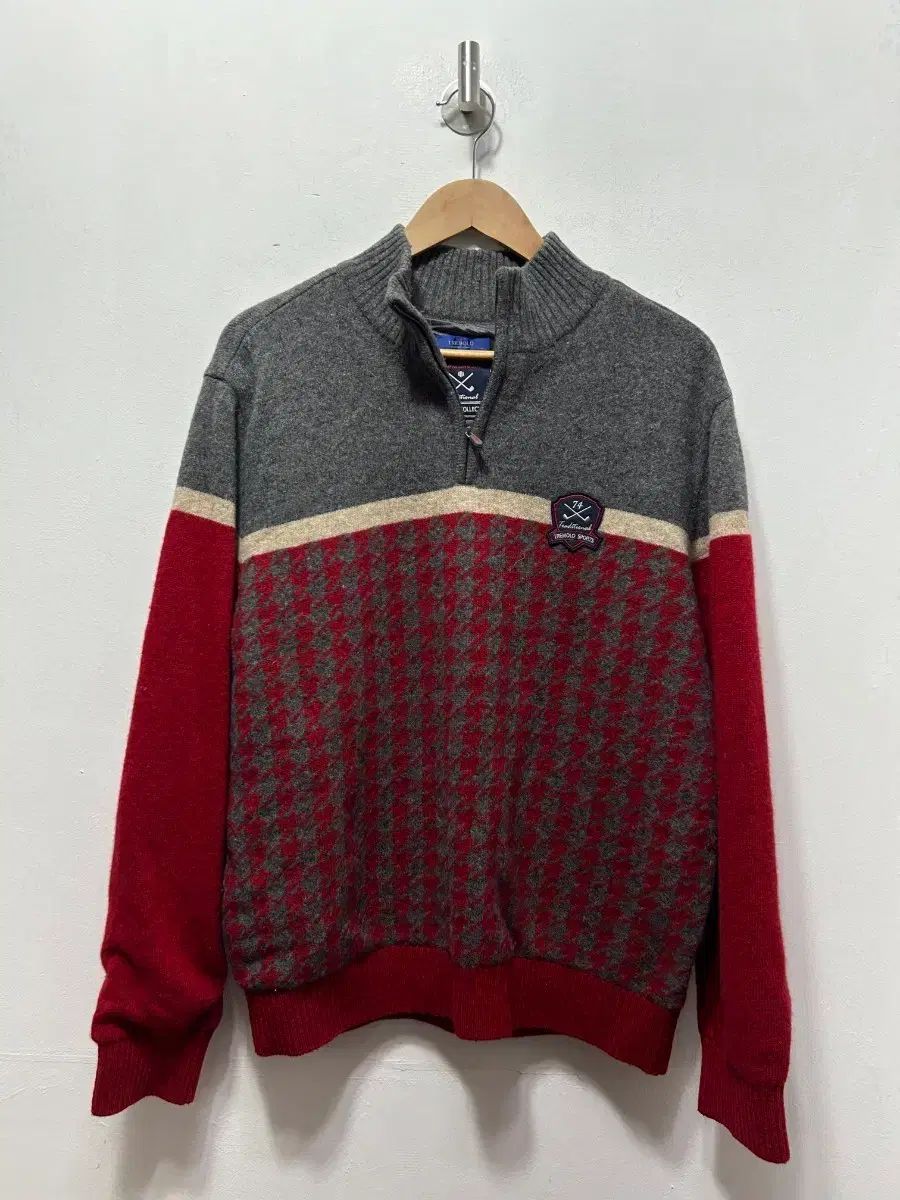 THE WOLD ハウンドトゥース ウールブレンド ニット XL