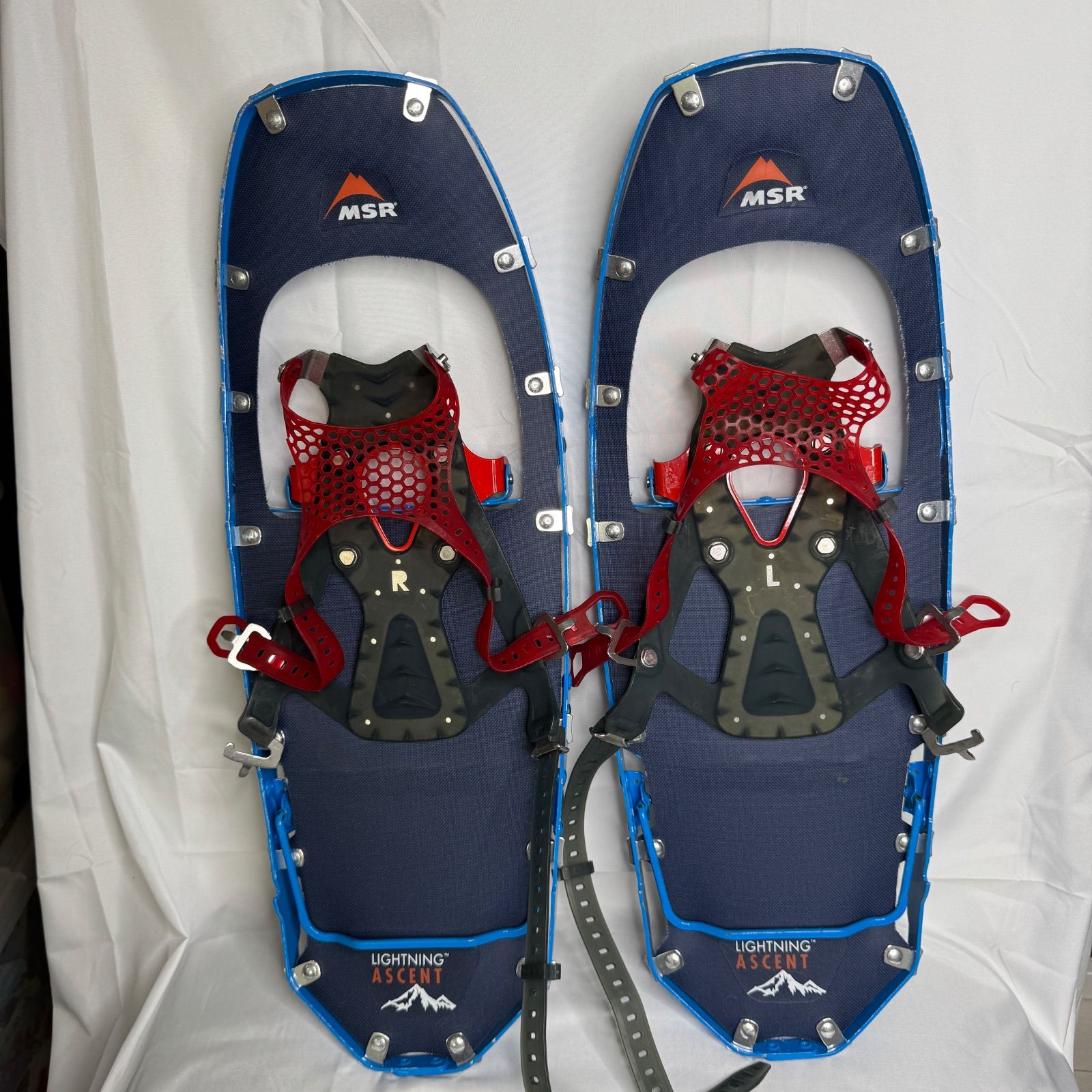 MSR ライトニングアッセント ASCENT スノーシュー コバルトブルー 雪山 登山 バックカントリー 冬山 装備 3ストラップ ワカン 軽量 モデル 2019年製 0919刻印 メンズ 実用品