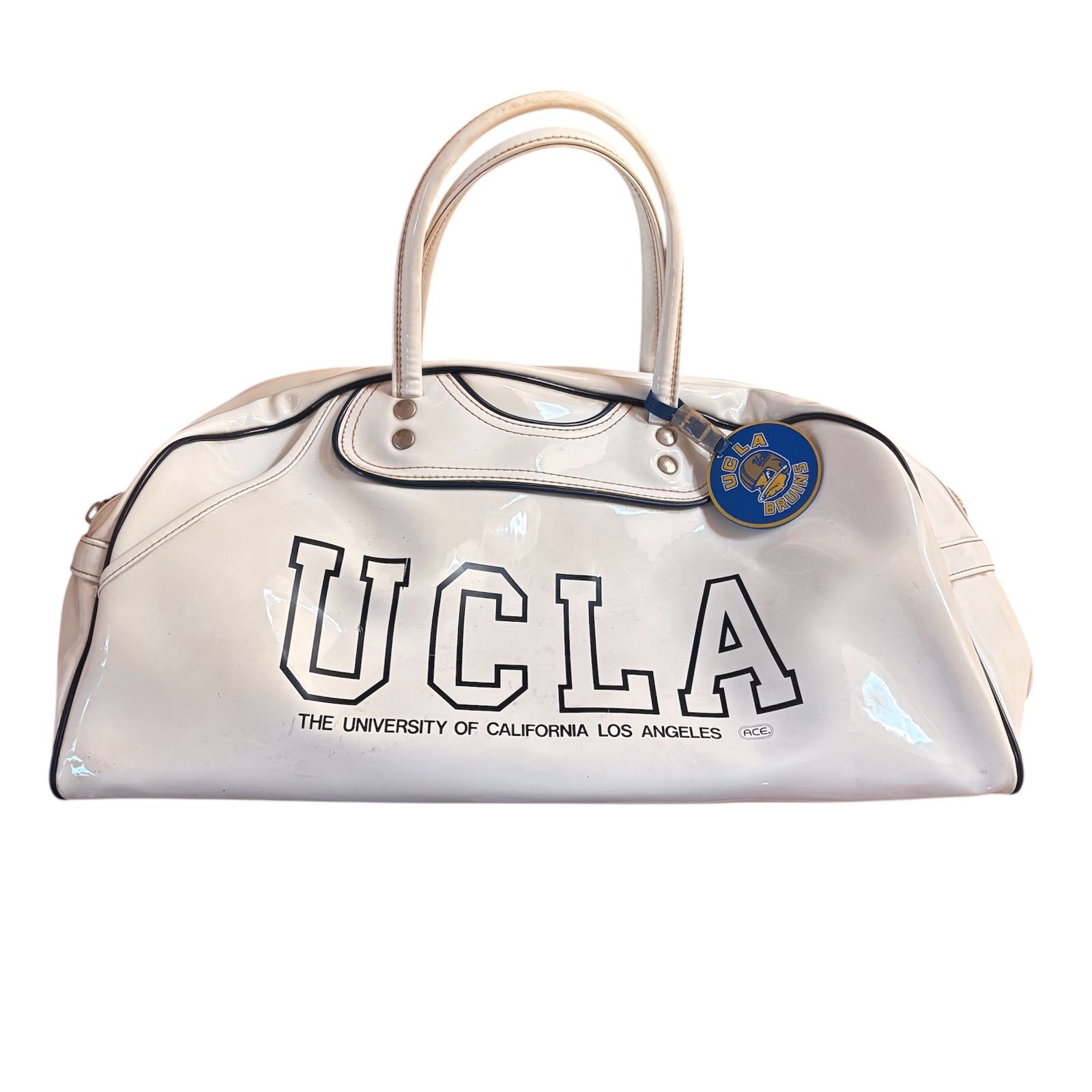 UCLA エナメルバッグ ホワイト ACE ヴィンテージ 80s スポーツバッグ