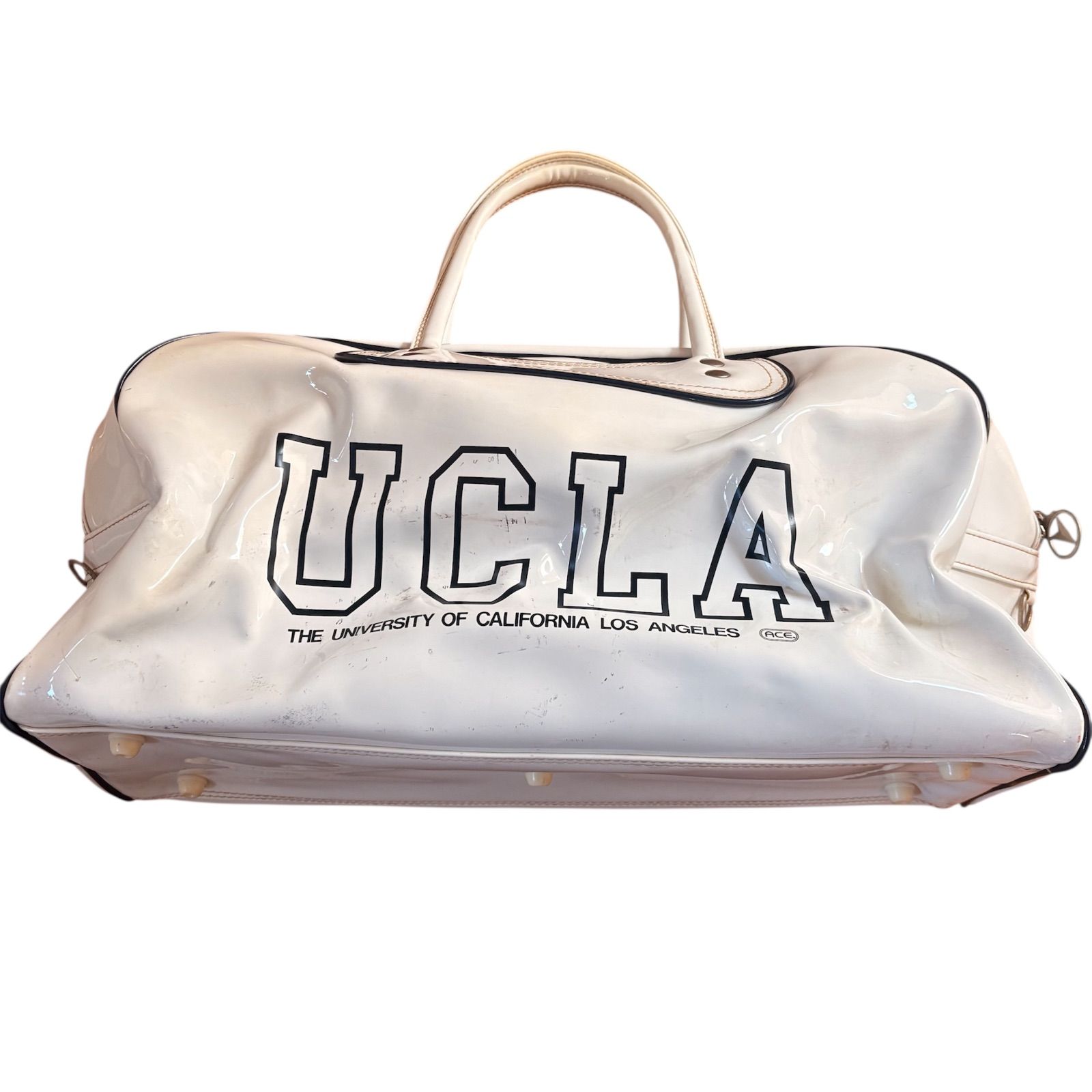 UCLA エナメルバッグ ホワイト ACE ヴィンテージ 80s スポーツバッグ 