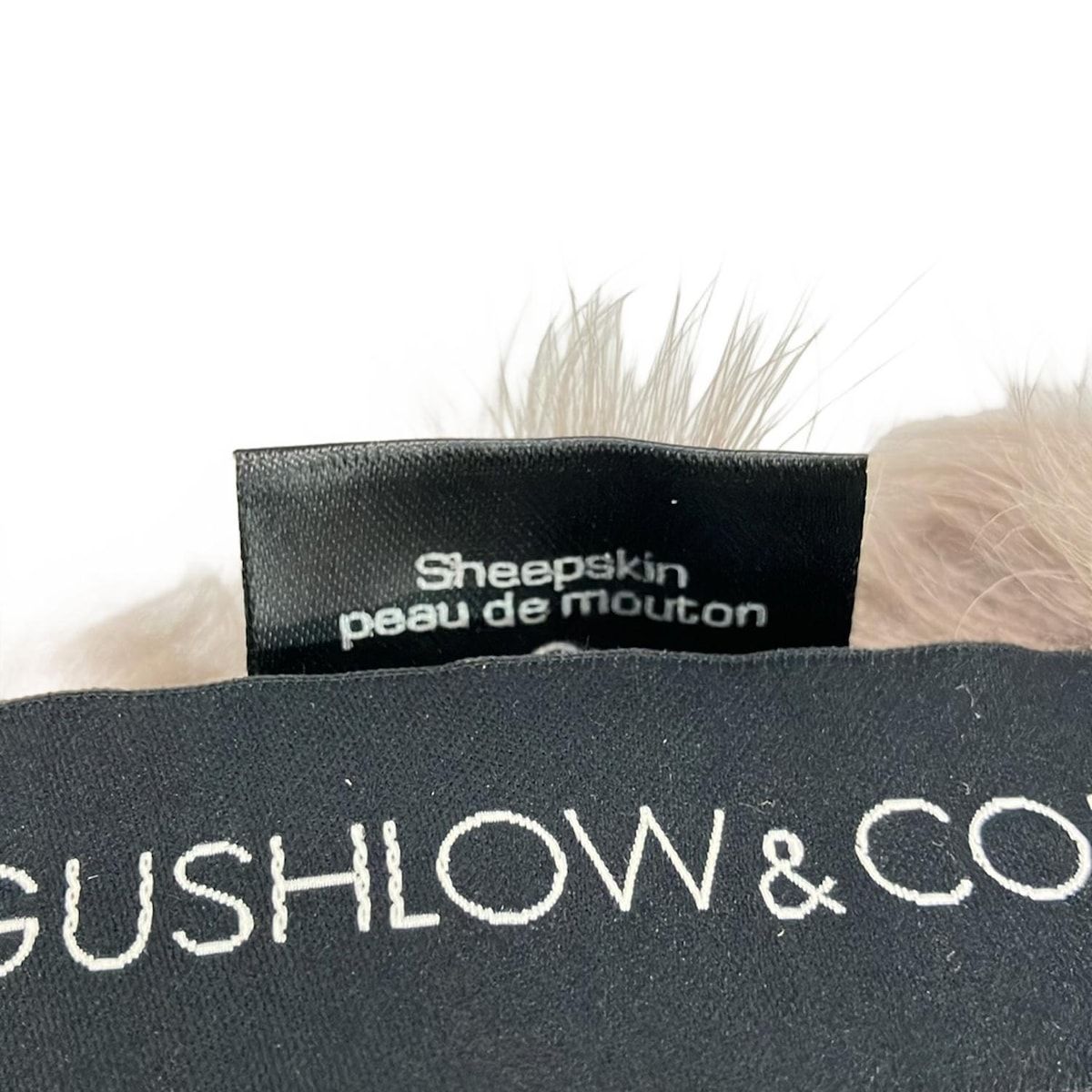 GUSHLOW&COLE(ガシュロウ&コール) マフラー - グレーベージュ×ブラウン