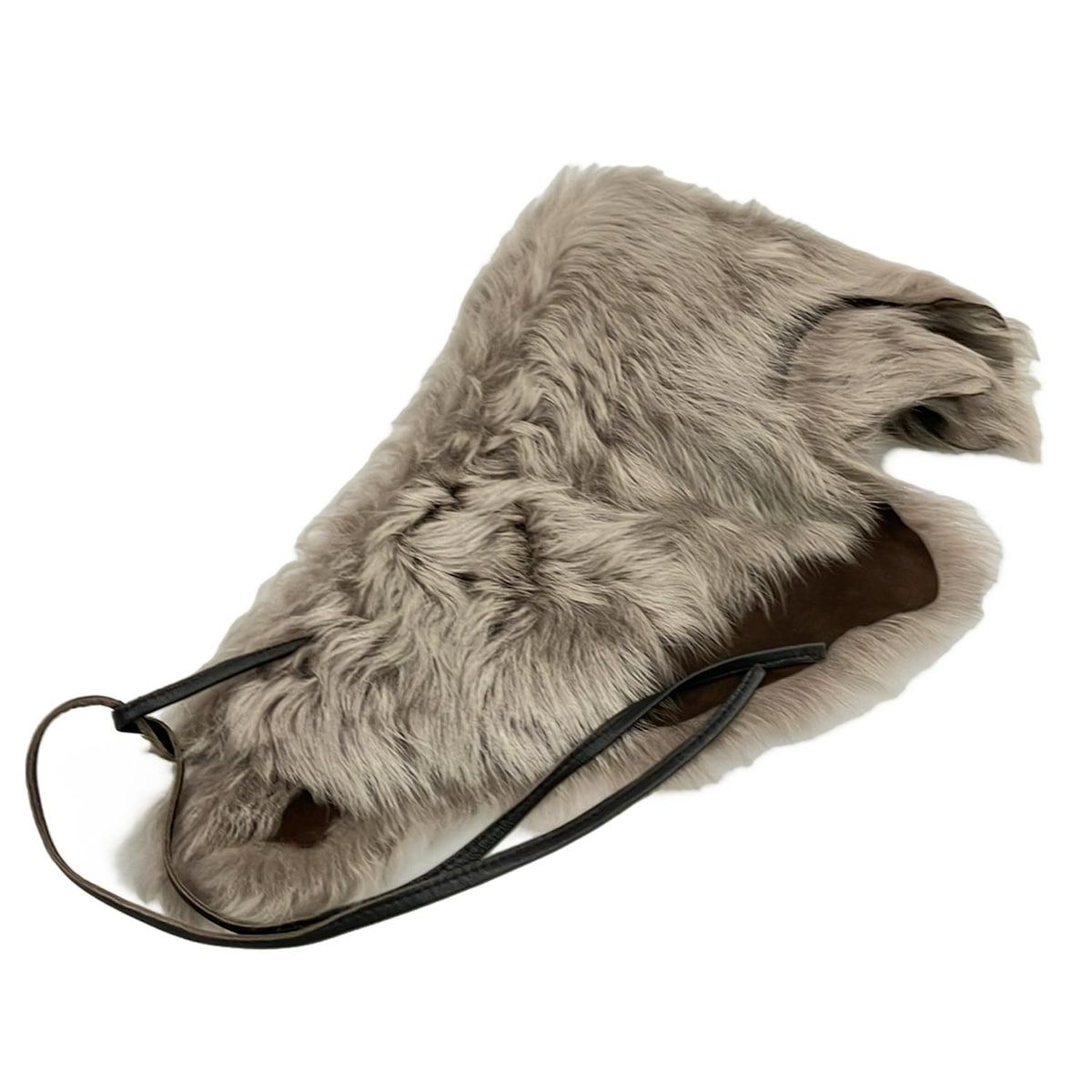 GUSHLOW&COLE(ガシュロウ&コール) マフラー - グレーベージュ×ブラウン