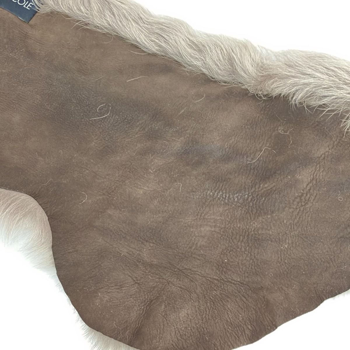 ガシュロウ&コール ファー マフラー ティペット グレージュ ムートン GUSHLOW&COLE(ガシュロウ&コール) マフラー - グレーベージュ×ブラウン