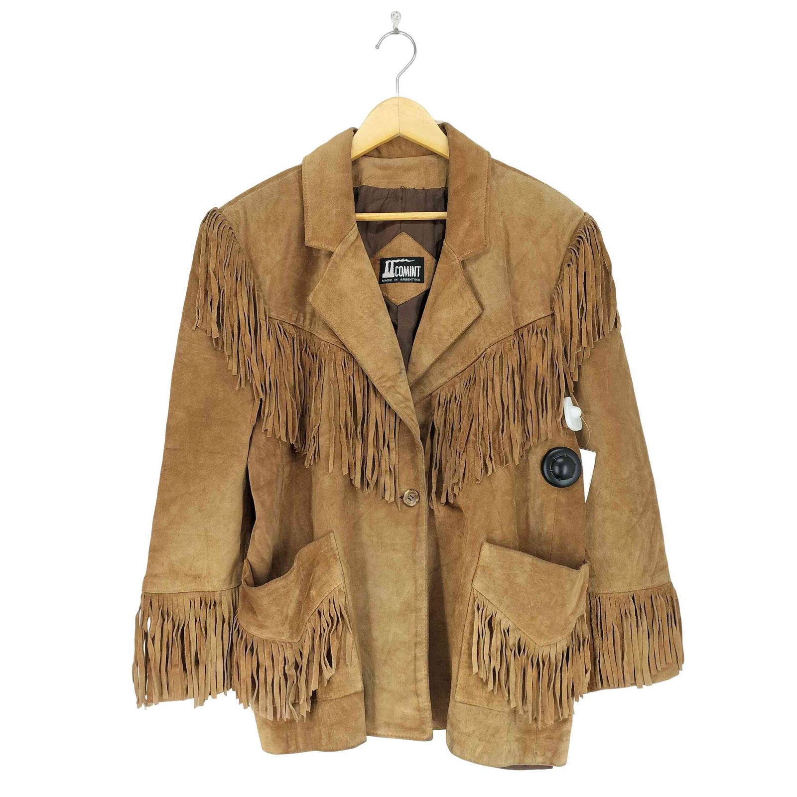 USED古着(ユーズドフルギ) {{COMINT}}Genuine Leather アルゼンチン製 フリンジスウェードジャケット レディース 表記無 【中古】【ブランド古着バズストア】 ユーズドフルギ USED古着 Genuine Leather アルゼンチン製 フリンジ