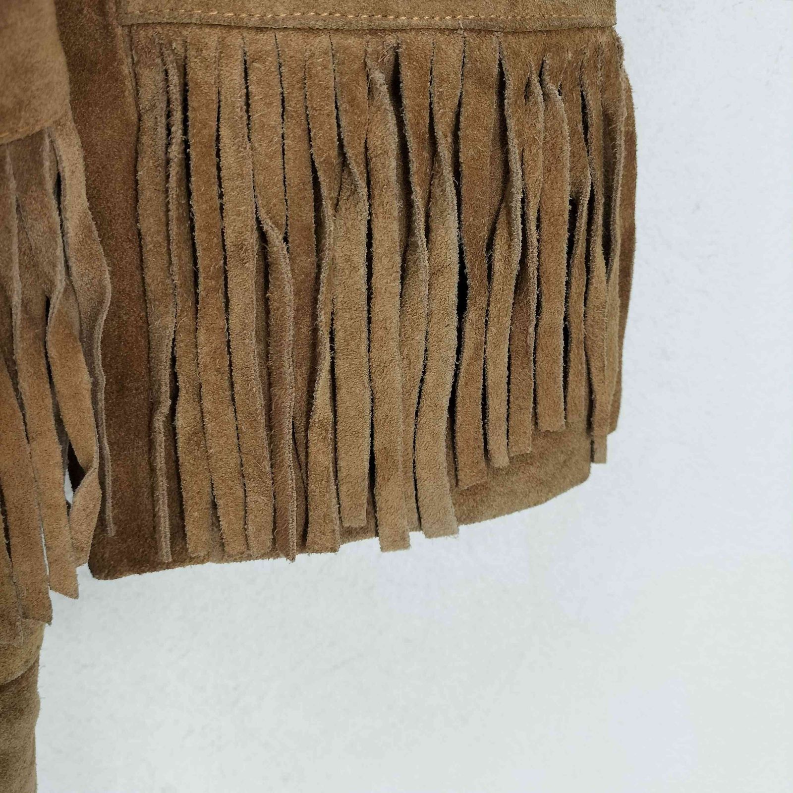 USED古着(ユーズドフルギ) {{COMINT}}Genuine Leather アルゼンチン製 フリンジスウェードジャケット レディース 表記無 【中古】【ブランド古着バズストア】 ユーズドフルギ USED古着 Genuine Leather アルゼンチン製 フリンジ